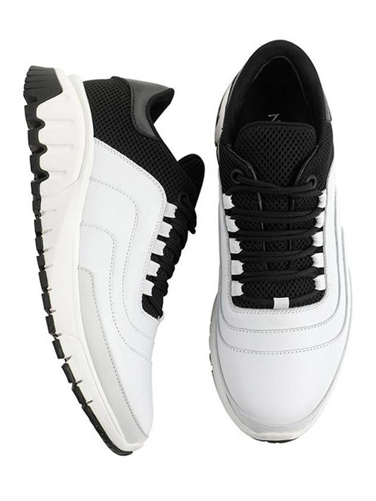 Men's Urban Runner Leather Low Top Sneakers White - NEIL BARRETT - BALAAN 2