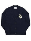 Men's Logo Intarsia Cardigan Navy - ISABEL MARANT - BALAAN 2