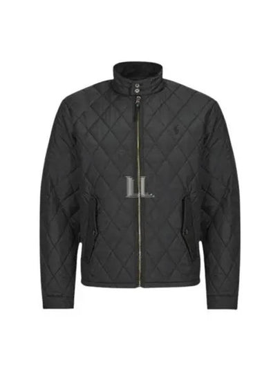 Diamond Quilted Zip-Up Jacket Black - POLO RALPH LAUREN - BALAAN 2