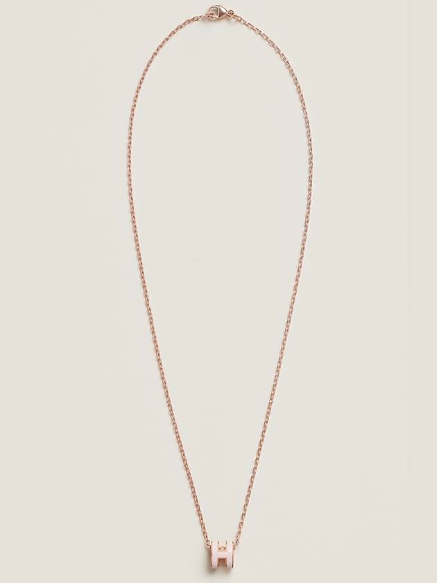 Mini Pop H Pendant Rose Gold Rose Dragee - HERMES - BALAAN 3