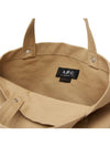 Small Horizontal Heavyweight Canvas Tote Bag Sand - A.P.C. - BALAAN 4