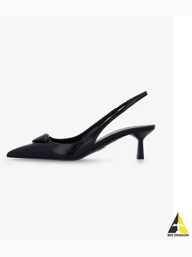 Brushed Leather Slingback Pumps Black 1I901M055F0002 - PRADA - BALAAN 1