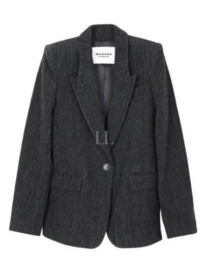 Kerstin Single Breasted Virgin Wool Blazer Jacket Black - ISABEL MARANT - BALAAN 2