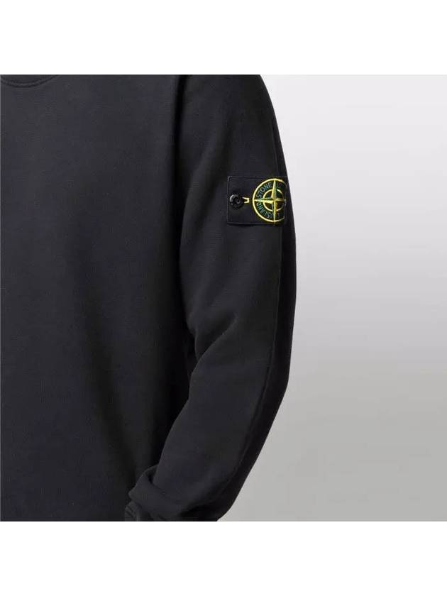 Waffen Patch Cotton Sweatshirt Black - STONE ISLAND - BALAAN 7
