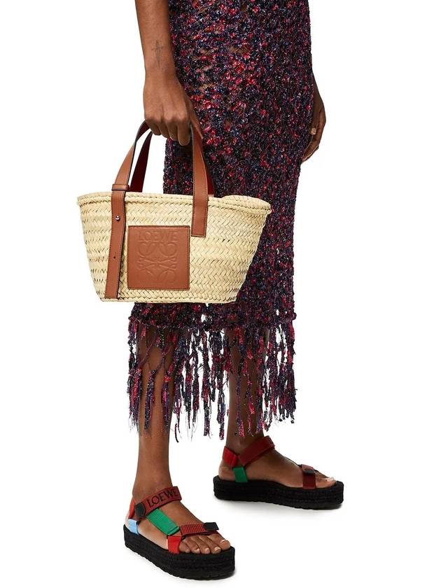 Raffia Small Basket Tote Bag Natural Tan - LOEWE - BALAAN 4