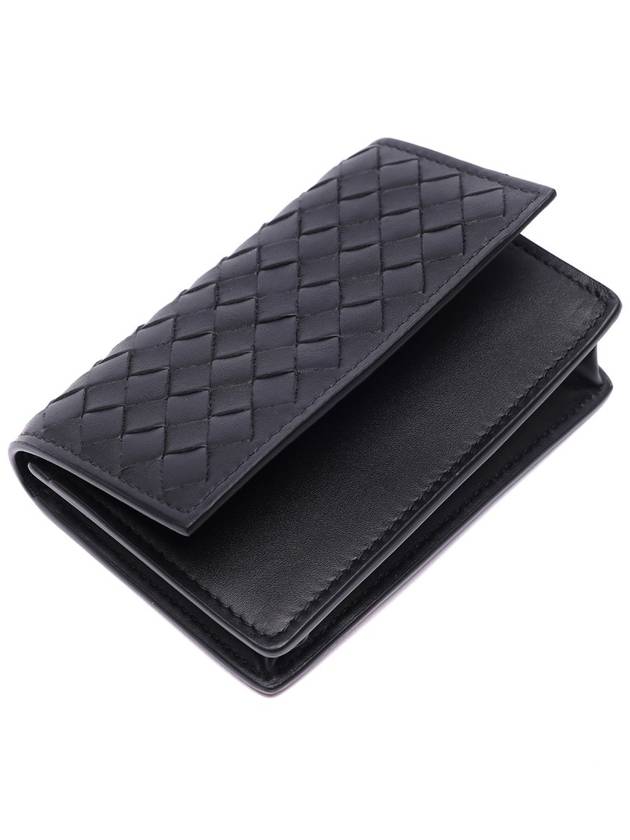 Intrecciato Flap Business Card Wallet Black - BOTTEGA VENETA - BALAAN 6