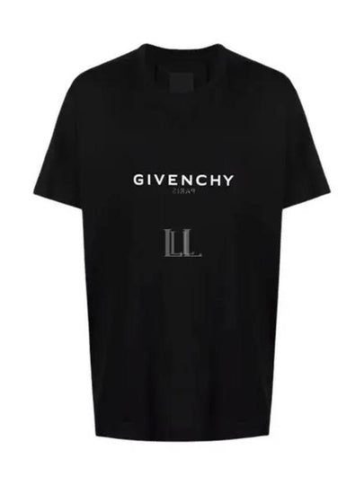 Reverse Logo Short Sleeve T-Shirt Black - GIVENCHY - BALAAN 2