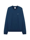 NRG Solo Swoosh Crew Neck Fleece Sweatshirt Navy - NIKE - BALAAN 1