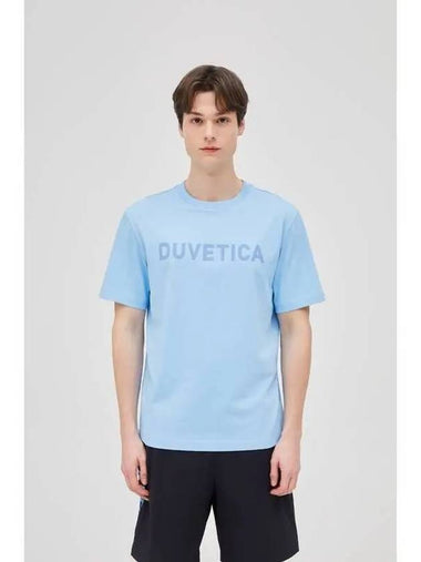 Loango Light Blue Men s Short Sleeve T Shirt Gold - DUVETICA - BALAAN 1