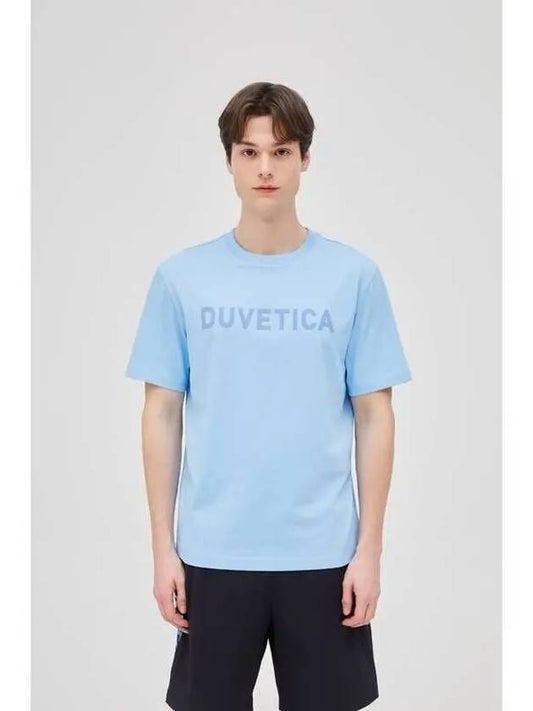 Loangolite Blue Men s Short Sleeve T Shirt Gold - DUVETICA - BALAAN 1