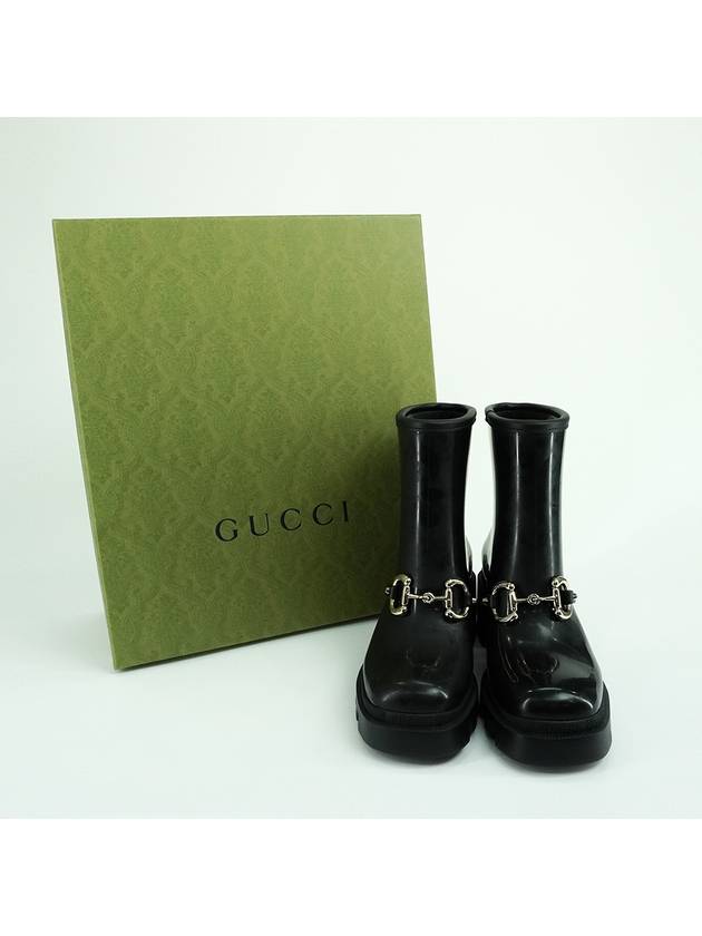 Women's Horsebit Ankle Chelsea Boots Black - GUCCI - BALAAN 3