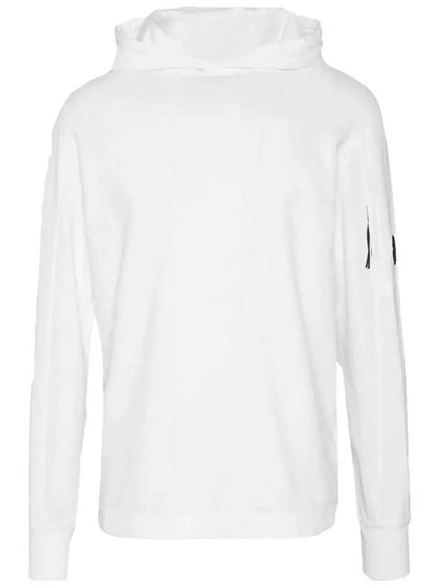 Lens Wappen Cotton Hood White - CP COMPANY - BALAAN.