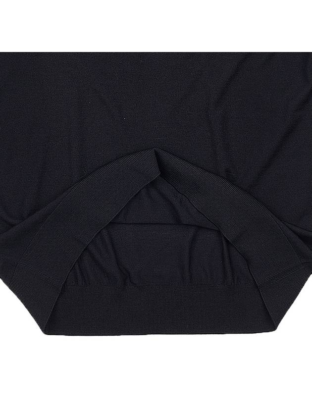 Superfine Crew neck Wool Knitted Sweater Black - PRADA - BALAAN 9