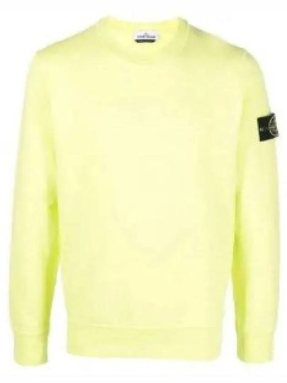 Wappen Patch Crew Neck Sweatshirt Neon Yellow - STONE ISLAND - BALAAN 2