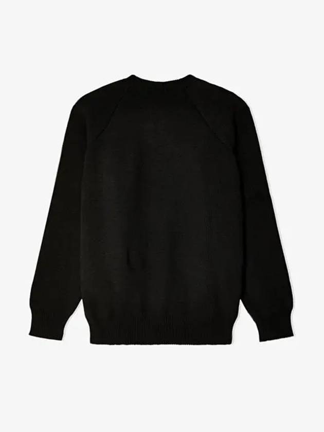 Round Neck School Pullover Knit Sweatshirt Black - COMME DES GARCONS - BALAAN 3