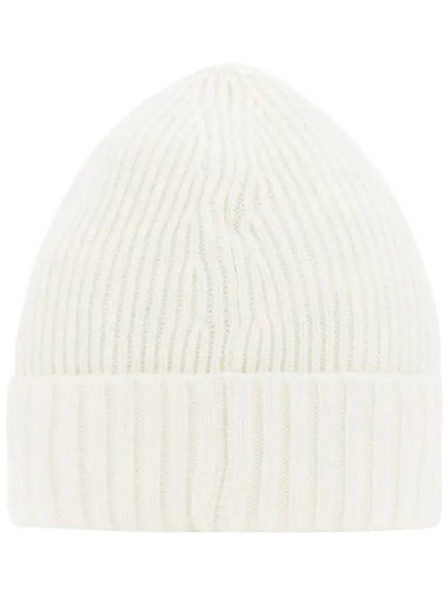 Kids Logo Patch Wool Beanie White 7516N03A8 V0099 - STONE ISLAND - BALAAN 3