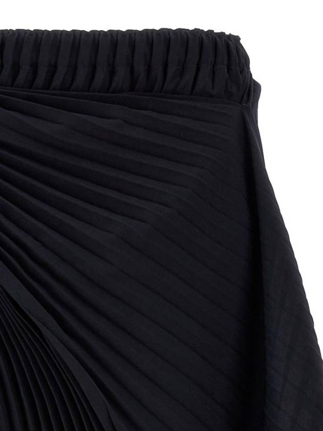 Women's Wrapped Pleats Skirt Blue - ISSEY MIYAKE - BALAAN 4