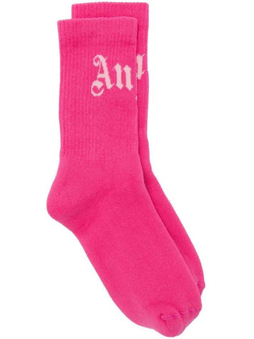 Curved Logo socks - PALM ANGELS - BALAAN 1