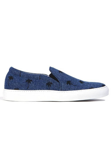 Palm Embroidered Slip-On Navy - JOSHUA SANDERS - BALAAN 1