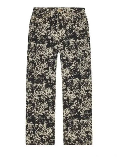 Floral Print VeGGie Cropped Straight Jeans - GANNI - BALAAN 2