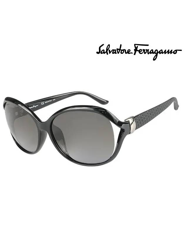 Eyewear Oval Sunglasses Black - SALVATORE FERRAGAMO - BALAAN 3