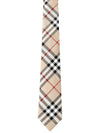 Men's Modern Cut Vintage Check Silk Tie Beige - BURBERRY - BALAAN 2