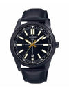 Men's Leather Wrist Watch MTPVD02BL1E - CASIO - BALAAN 2