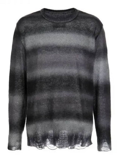 Distressed striped mohair knit 270687 - SONG FOR THE MUTE - BALAAN 1