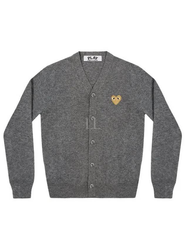 Play Gold Waffen Cardigan Dark Grey - COMME DES GARCONS - BALAAN 2