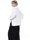 Punching knit zip up cardigan white - CHANCE'S NOI - BALAAN 5