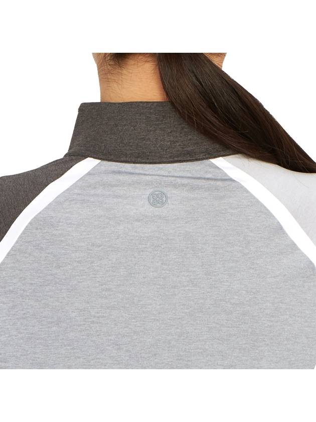 Women'S Quarter Zip Long Sleeve T-Shirt Light Heather Grey - G/FORE - BALAAN 8