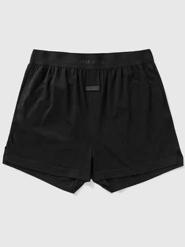 Fear of God Logo Print Waistband Lounge Shorts Shorts Black - FEAR OF GOD - BALAAN 1