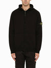 Wappen Patch Cotton Hooded Jacket Black - STONE ISLAND - BALAAN 2