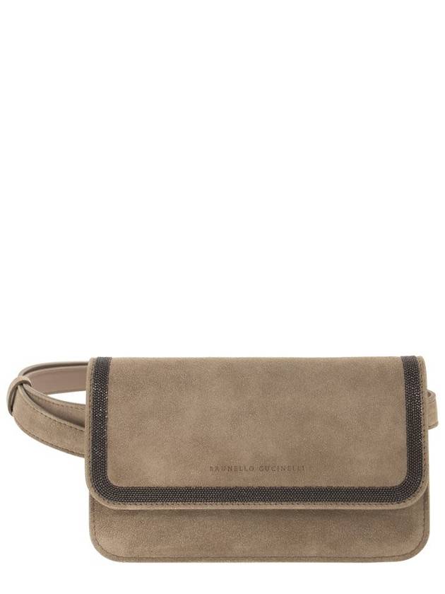 Precious Contour Suede Belt Bag Mud - BRUNELLO CUCINELLI - BALAAN 1