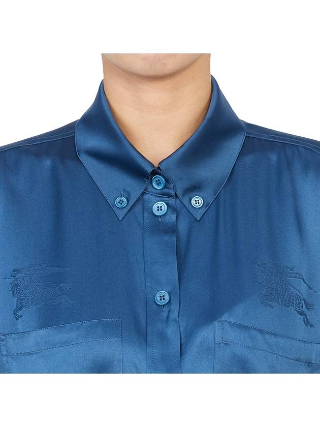 EKD Silk Jacquard Shirt Blue - BURBERRY - BALAAN 9