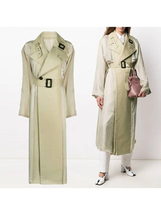 numbering patch two-tone trench coat beige - MAISON MARGIELA - BALAAN 2