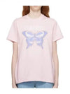 Women's Butterfly Relaxed Short Sleeve T-Shirt Light Lilac - GANNI - BALAAN 2