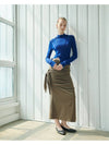 DRAPERY RIBBON TIE SKIRT BROWN - UNMUTE - BALAAN 4