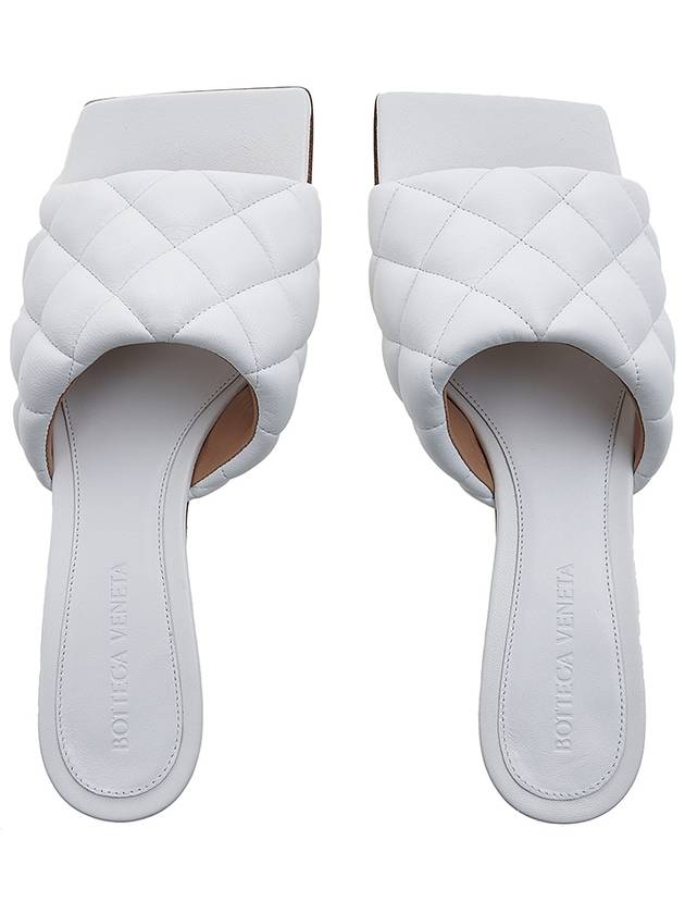 Padded Sandal Heels Optic White - BOTTEGA VENETA - BALAAN.