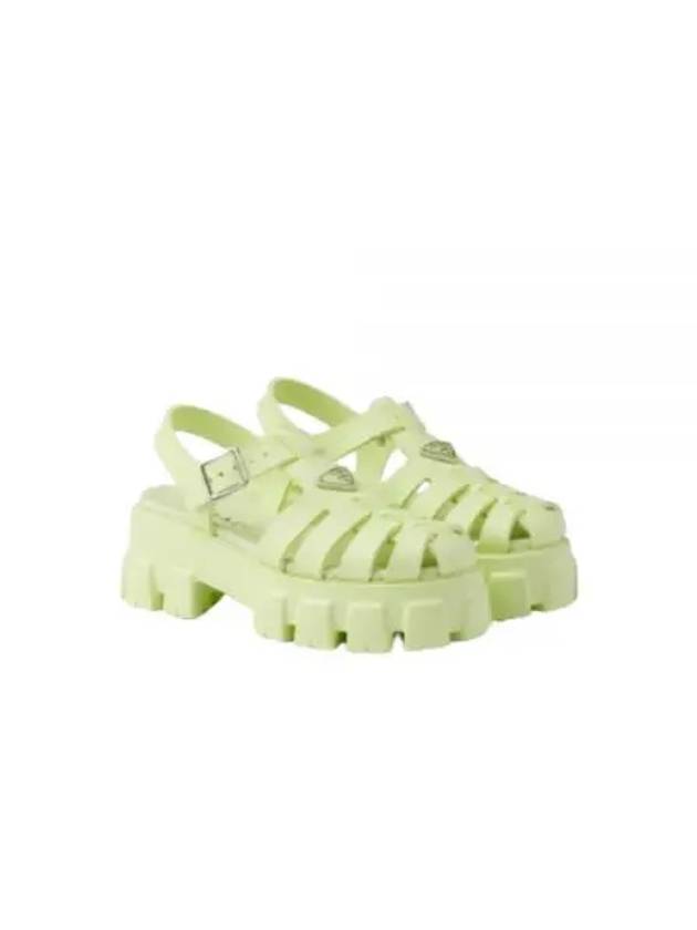 Monolith Rubber Sandals Green - PRADA - BALAAN 2