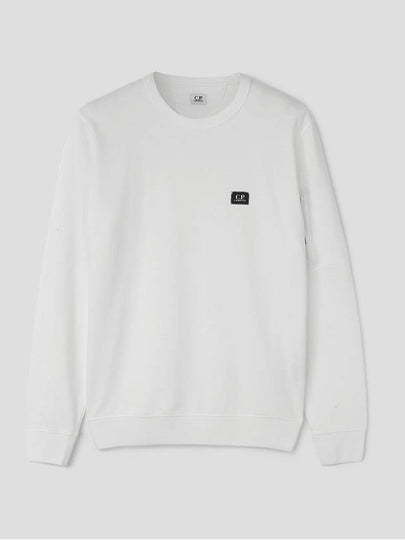 Logo Patch Sweatshirt White - CP COMPANY - BALAAN 2