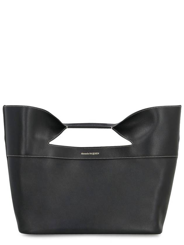 The Bow Strap Small Tote Bag Black - ALEXANDER MCQUEEN - BALAAN 2