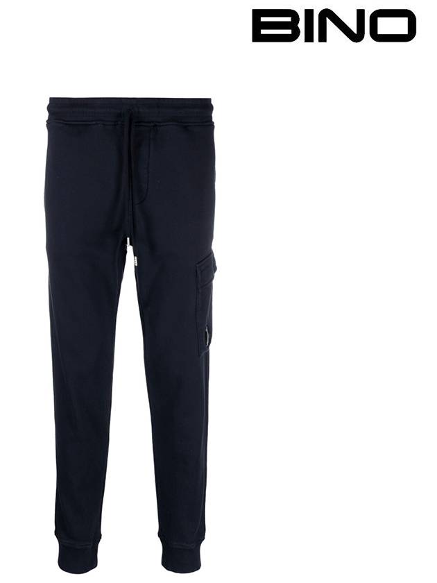 Diagonal Fleece Cargo Track Pants Navy - CP COMPANY - BALAAN 2