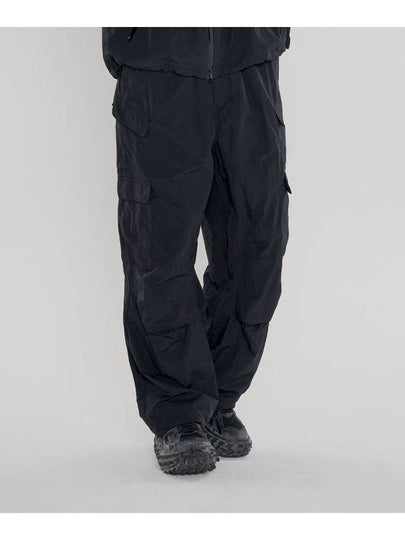 Light Nylon Parachute Pants Black - INTERSECTION - BALAAN 2