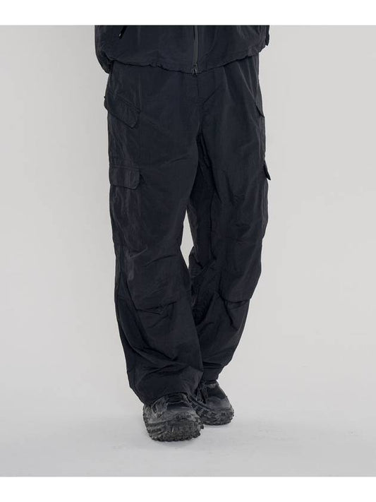 Light nylon parachute pants LIGHT NYLON PARACHUTE PANTS BLACK - INTERSECTION - BALAAN 2