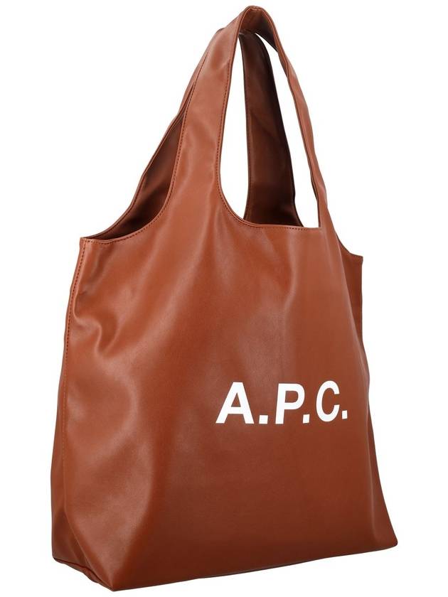 Ninon Logo Print Tote Bag Nut Brown - A.P.C. - BALAAN 3