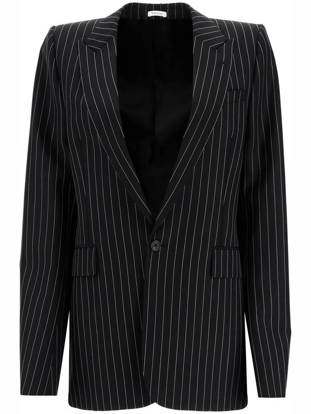 "striped jacket with voluminous - ALEXANDER MCQUEEN - BALAAN 1