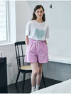 MET lace wide shorts lavender - METAPHER - BALAAN 2