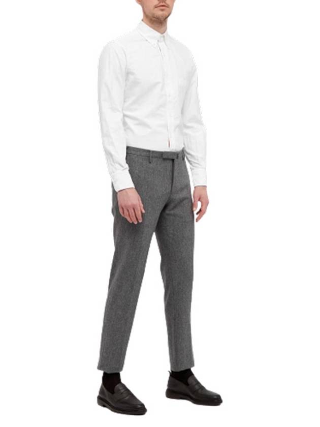 Oxford Grosgrain Placket Cotton Long Sleeve Shirt White - THOM BROWNE - BALAAN 7