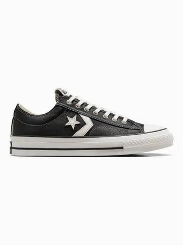 Star Player 76 Fall Leather Low Top Sneakers Black - CONVERSE - BALAAN 1